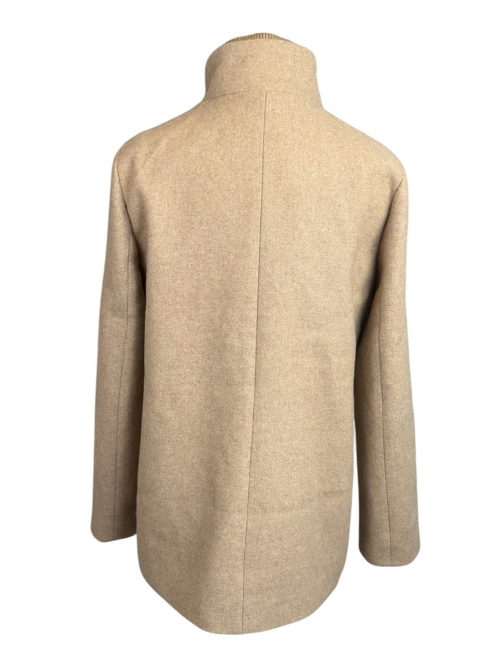 J.Crew Camel Wool Blend Zip Front Village Coat Women’s Size 12 - Picture 5 of 11